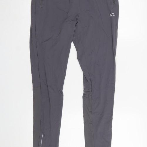 MAN Active Mens Grey S Regular Fit Jogger Trousers Lightweight Stretch