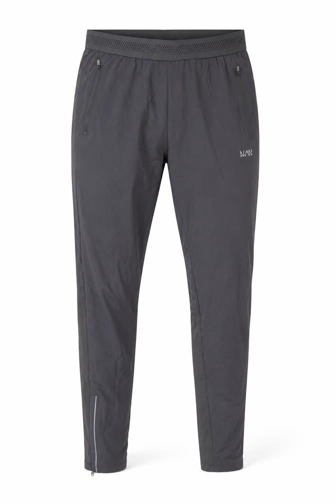 Front view of MAN Active men’s grey s regular fit jogger trousers lightweight stretch