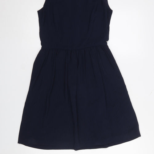 French Connection Women's Blue Size 8 Sleeveless Fit & Flare Dress