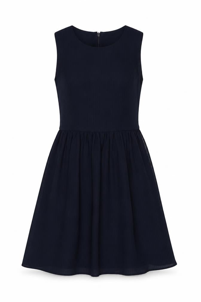 French Connection Women's Blue Size 8 Sleeveless Fit & Flare Dress