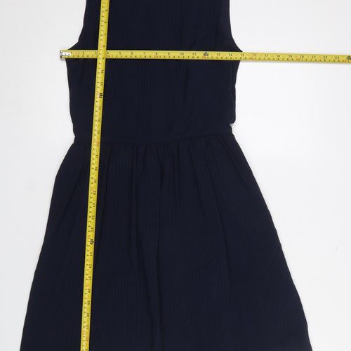 French Connection Women's Blue Size 8 Sleeveless Fit & Flare Dress