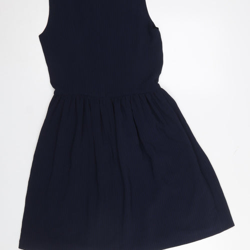 French Connection Women's Blue Size 8 Sleeveless Fit & Flare Dress
