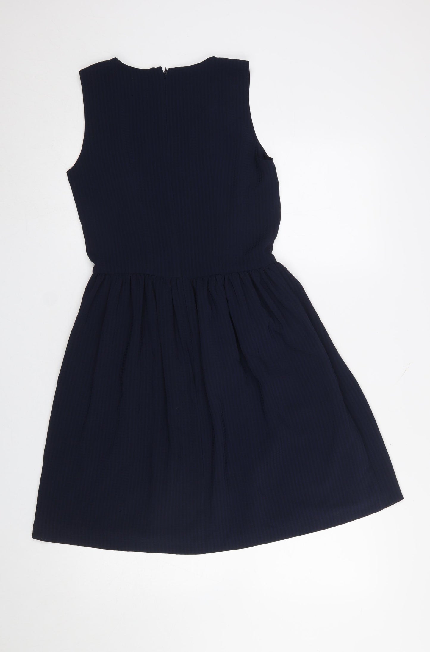 French Connection Women's Blue Size 8 Sleeveless Fit & Flare Dress