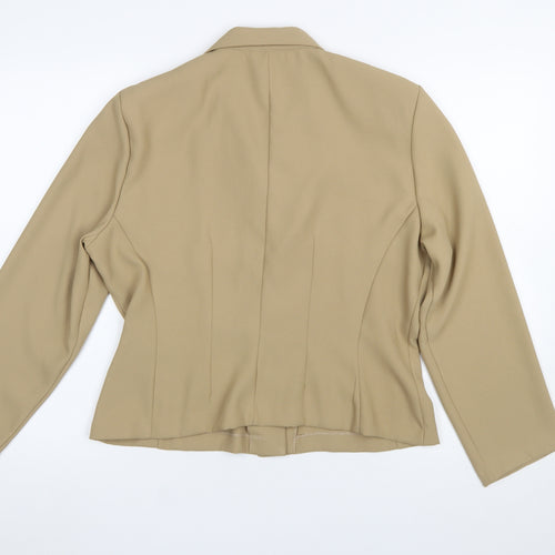 TAGG Women’s Beige Single-Breasted Blazer Size 16 Classic Fit