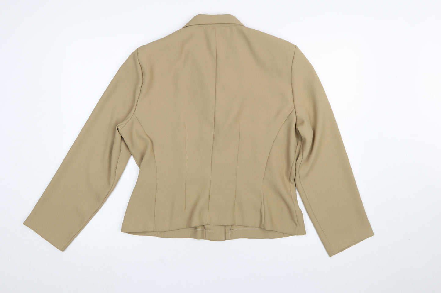TAGG Women’s Beige Single-Breasted Blazer Size 16 Classic Fit