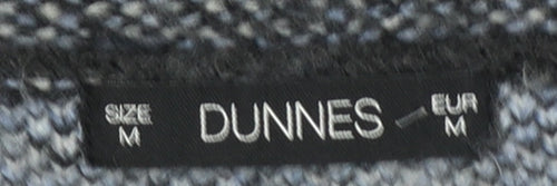 Dunnes Women Grey Check 3/4 Sleeve Open Knit Cardigan M