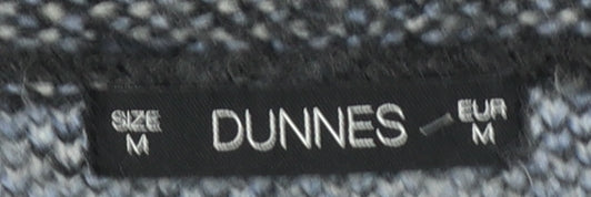Dunnes Women Grey Check 3/4 Sleeve Open Knit Cardigan M