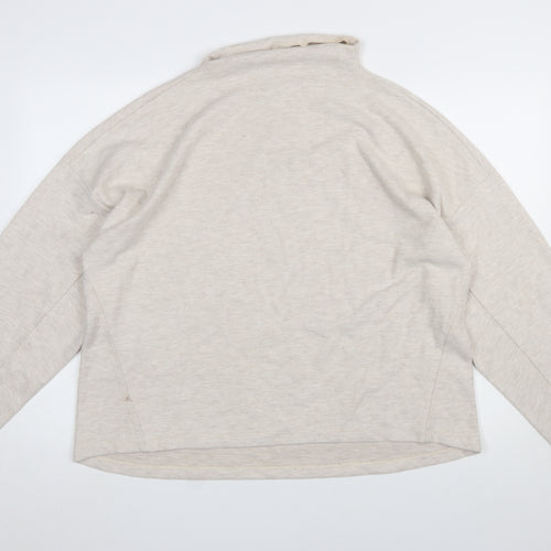 River Island Women Beige L Relaxed Fit Pullover Sweatshirt