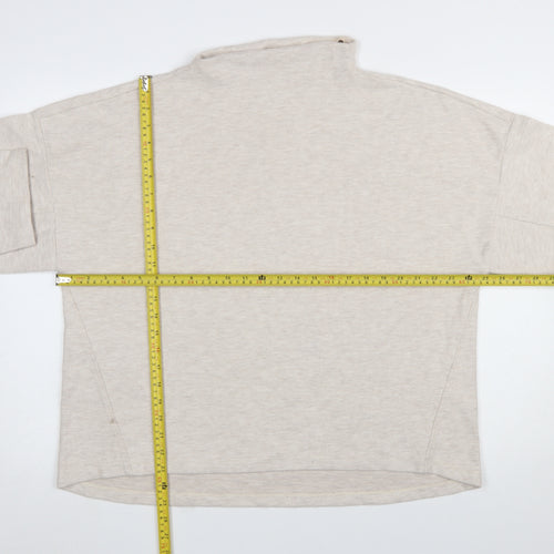 River Island Women Beige L Relaxed Fit Pullover Sweatshirt