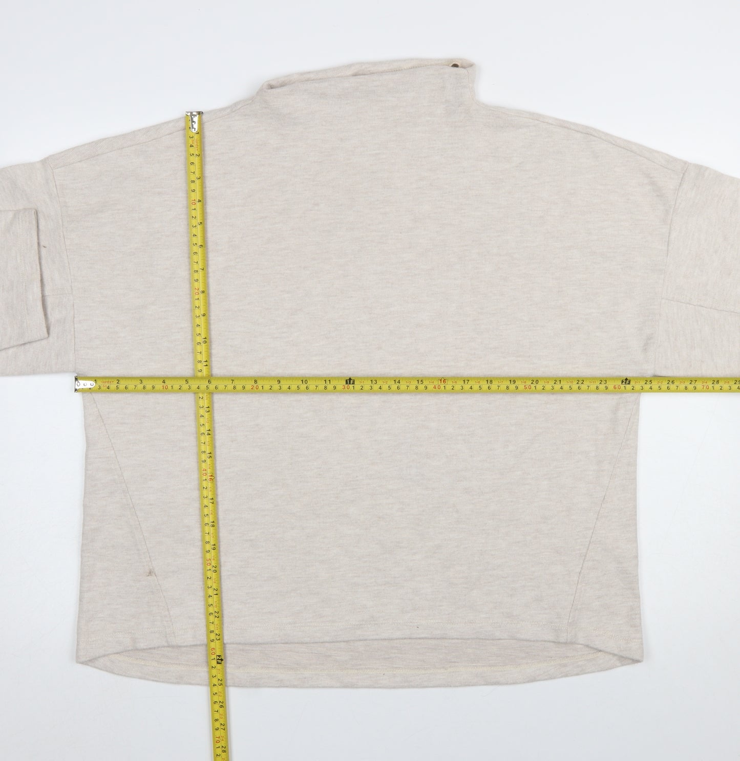 River Island Women Beige L Relaxed Fit Pullover Sweatshirt