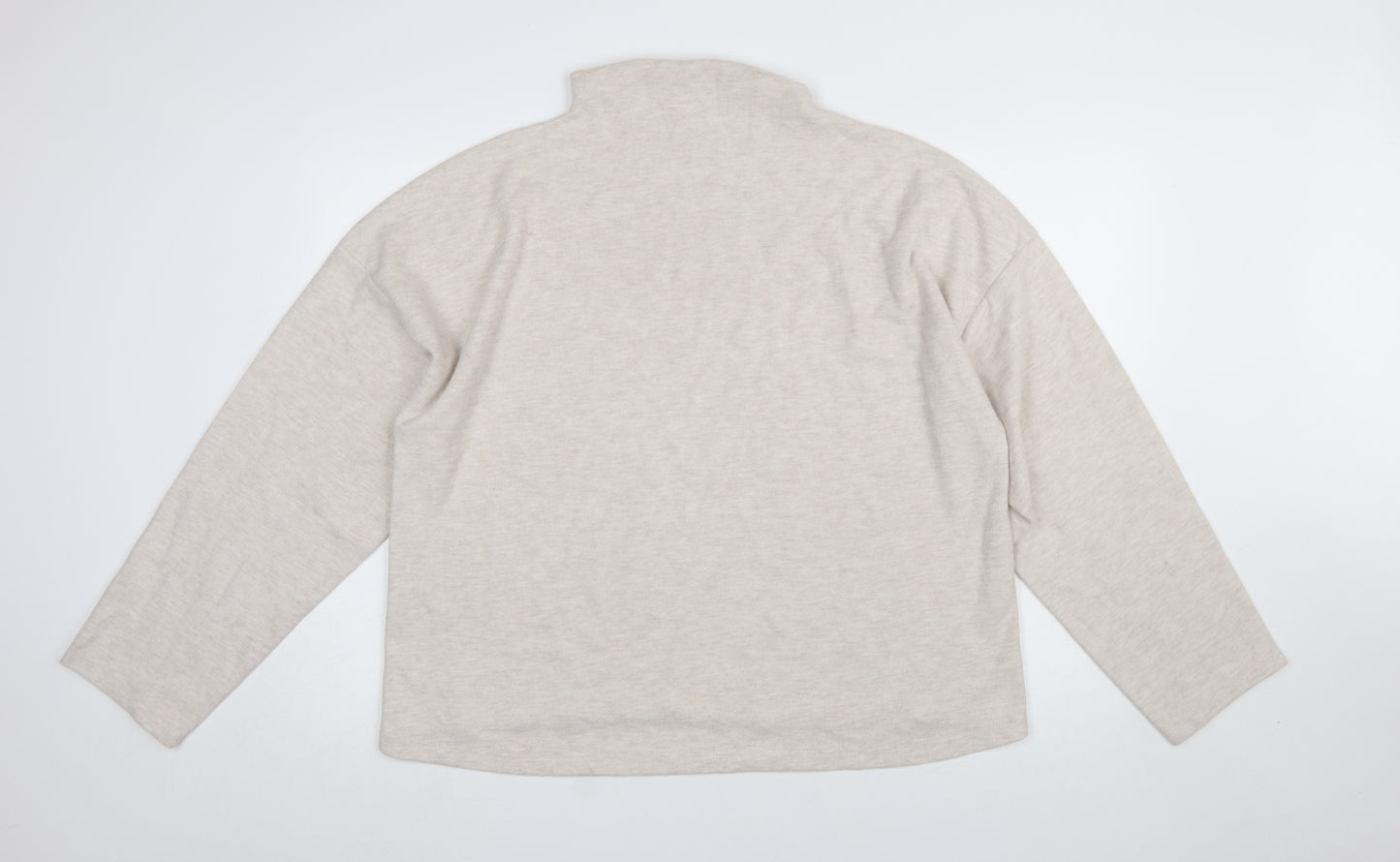 River Island Women Beige L Relaxed Fit Pullover Sweatshirt