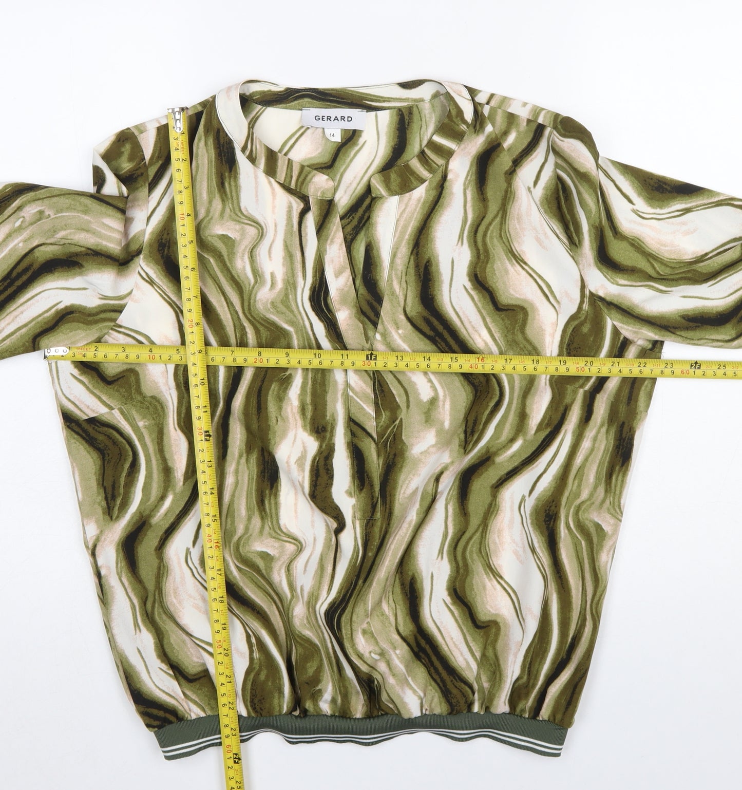 Gerard Womens Multicoloured Size 14 Long Sleeve Polyester Blouse