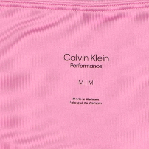 Calvin Klein Women’s Pink Biker Activewear Shorts M Slim Fit