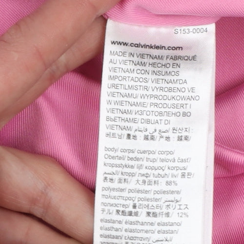 Calvin Klein Women’s Pink Biker Activewear Shorts M Slim Fit