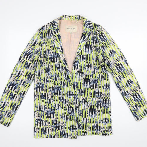 River Island Women's Multicoloured Blazer Jacket Size 6 Polyester Lined