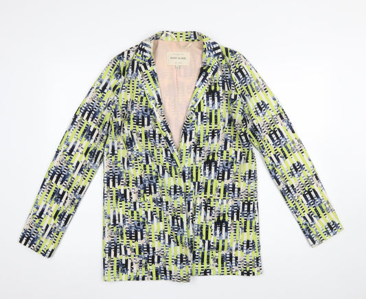 River Island Women's Multicoloured Blazer Jacket Size 6 Polyester Lined
