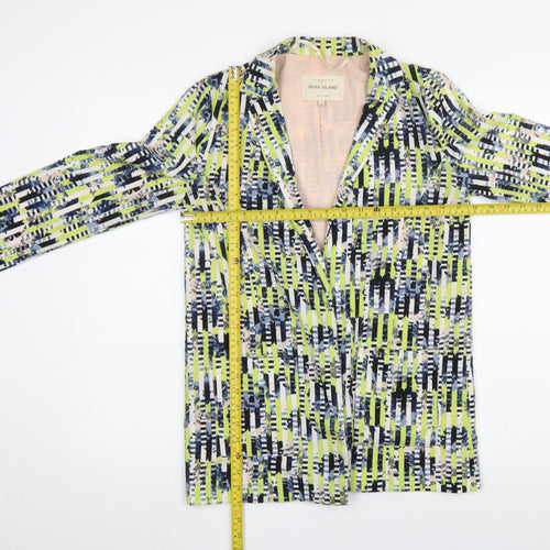 River Island Women's Multicoloured Blazer Jacket Size 6 Polyester Lined