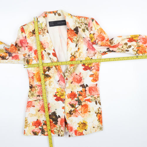 Zara Basic Women's Multicoloured Floral Blazer Jacket Size S