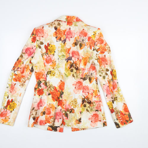 Zara Basic Women's Multicoloured Floral Blazer Jacket Size S