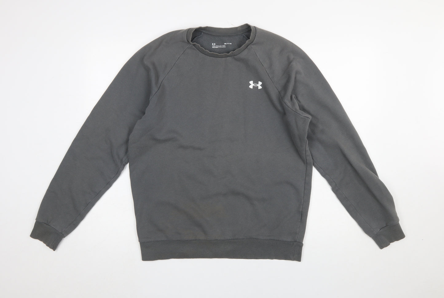 Under Armour Men Grey Small Pullover Crew Neck Sweatshirt