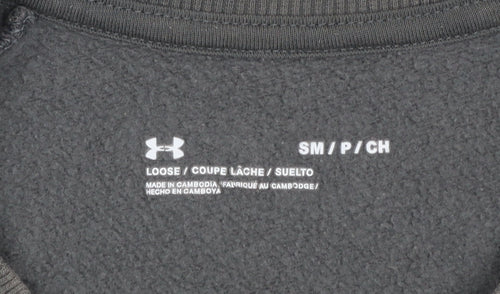 Under Armour Men Grey Small Pullover Crew Neck Sweatshirt