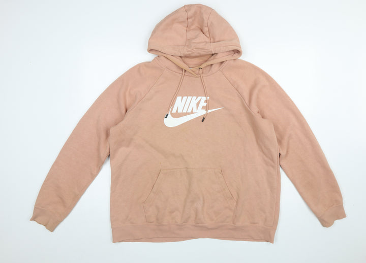 Nike Women’s Beige XL Pullover Hoodie Sweatshirt Cotton Blend