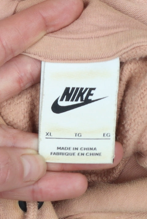 Nike Women’s Beige XL Pullover Hoodie Sweatshirt Cotton Blend