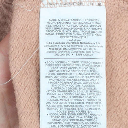 Nike Women’s Beige XL Pullover Hoodie Sweatshirt Cotton Blend