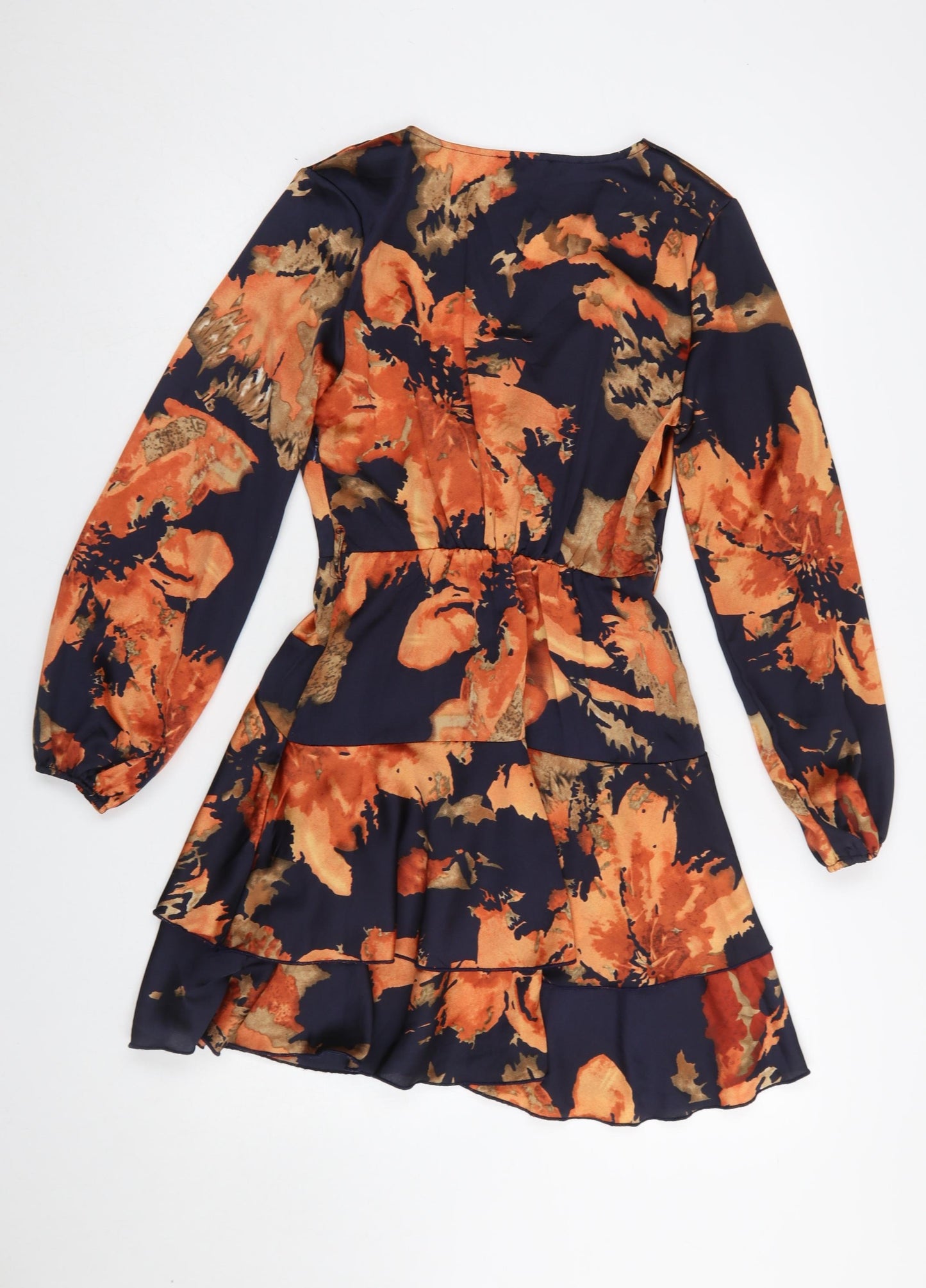 Quiz Women’s Multicoloured Floral Fit & Flare V-Neck Short Dress UK 8