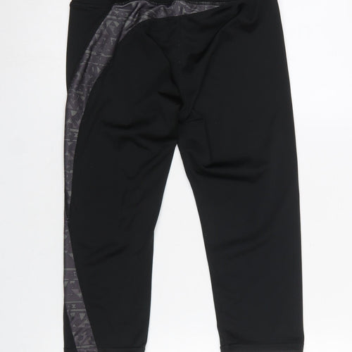 Crane Women’s Black Capri Gym Leggings Size S Breathable Stretch