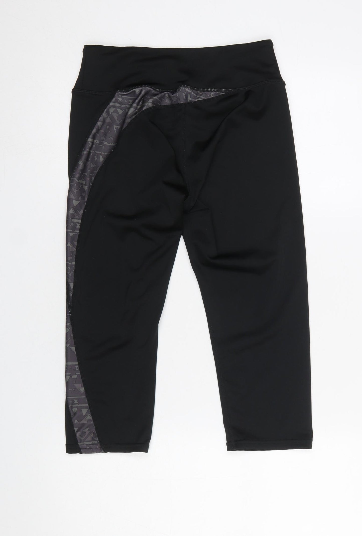 Crane Women’s Black Capri Gym Leggings Size S Breathable Stretch