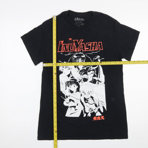 InuYasha Men’s Black Short Sleeve Graphic Anime T-Shirt Size S