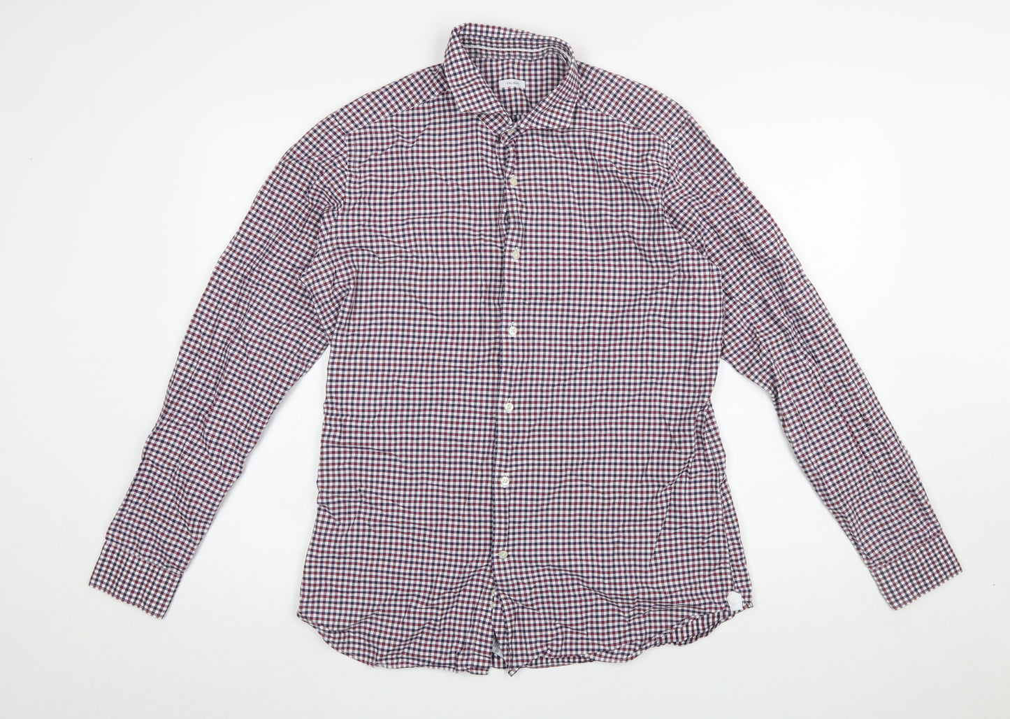 Caliban Men's Multicoloured Check Cotton Button-Up Shirt 16.5in