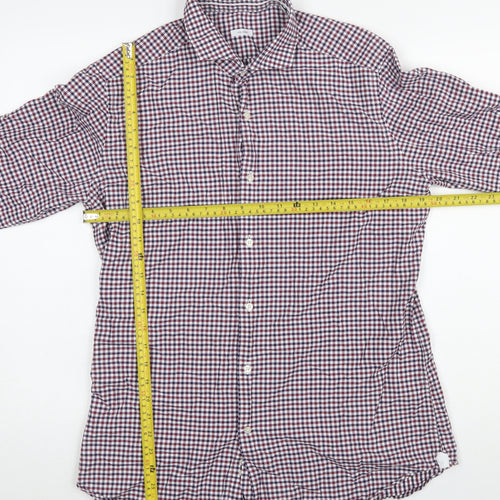 Caliban Men's Multicoloured Check Cotton Button-Up Shirt 16.5in