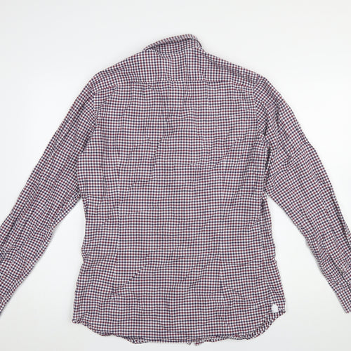 Caliban Men's Multicoloured Check Cotton Button-Up Shirt 16.5in