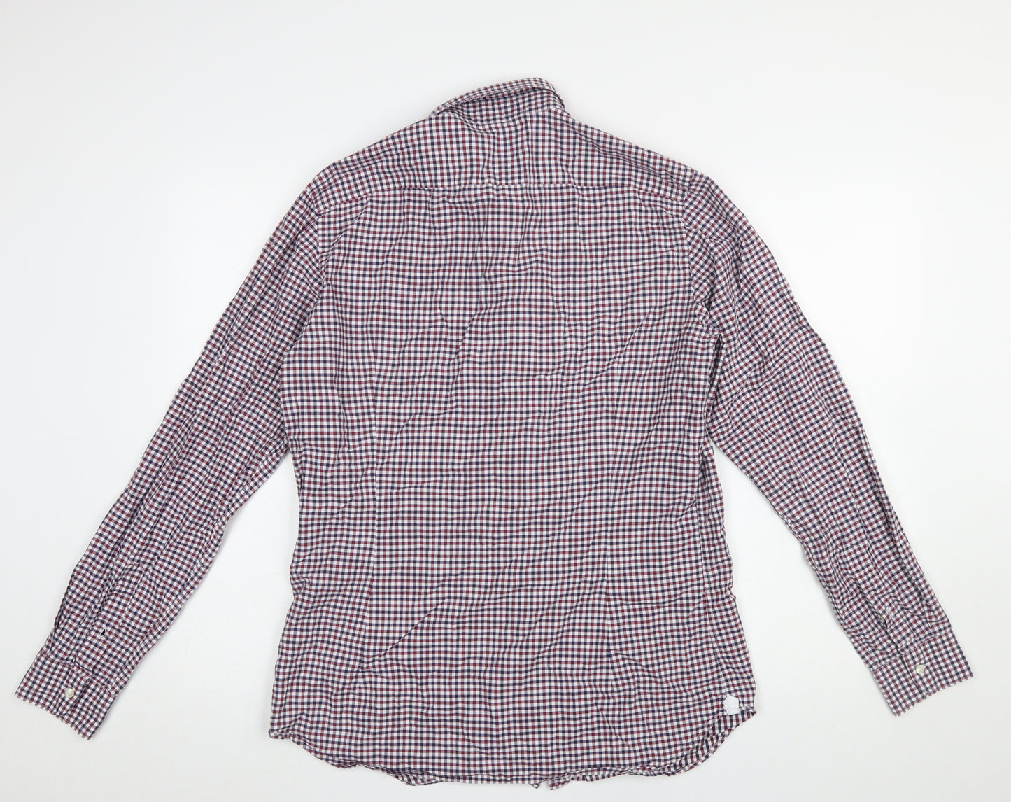 Caliban Men's Multicoloured Check Cotton Button-Up Shirt 16.5in