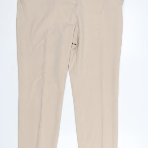 Dunnes Womens Beige Chino Trousers Size 14 Regular Fit