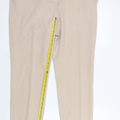 Dunnes Womens Beige Chino Trousers Size 14 Regular Fit