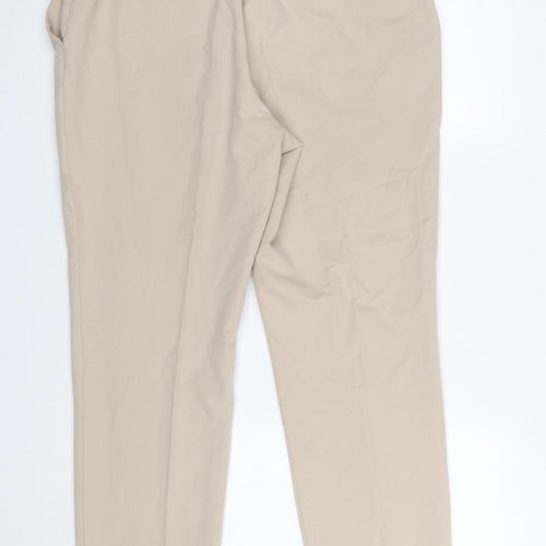 Dunnes Womens Beige Chino Trousers Size 14 Regular Fit