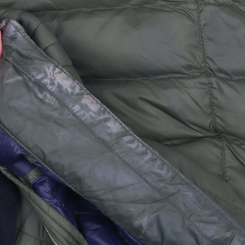 Lucky Brand Men's Green Puffer Jacket Size S Quilted Zip Up Winter Coat