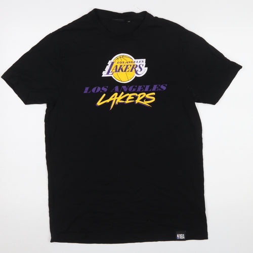 New Era Men’s Black Los Angeles Lakers Cotton Graphic T-Shirt M