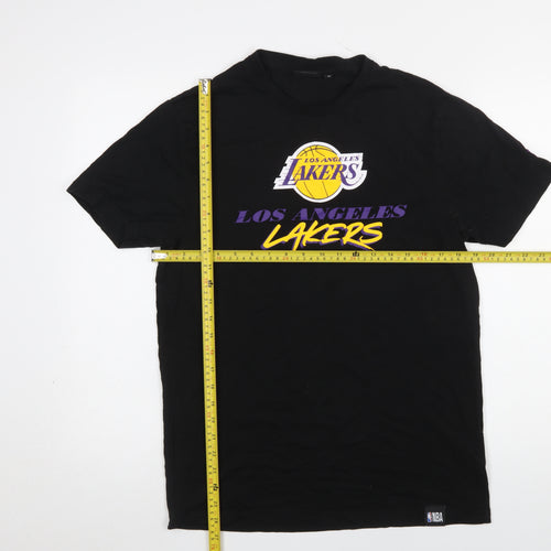 New Era Men’s Black Los Angeles Lakers Cotton Graphic T-Shirt M