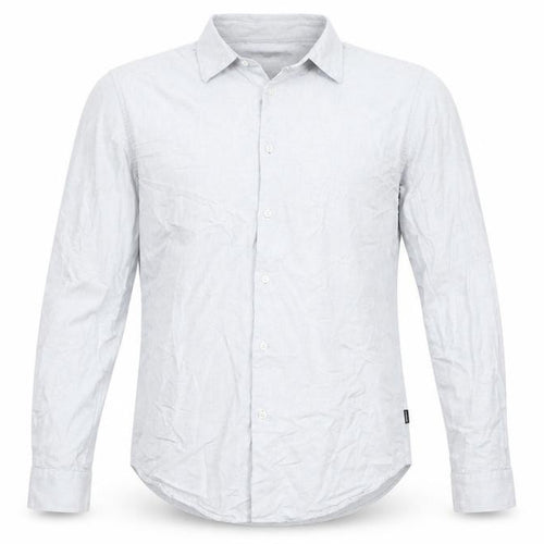 Superdry Studios Men's Grey Cotton Long Sleeve Dress Shirt L