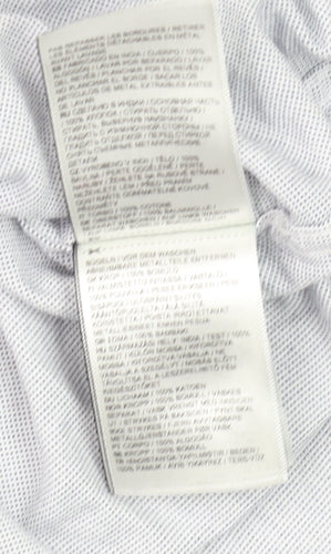 Superdry Studios Men's Grey Cotton Long Sleeve Dress Shirt L