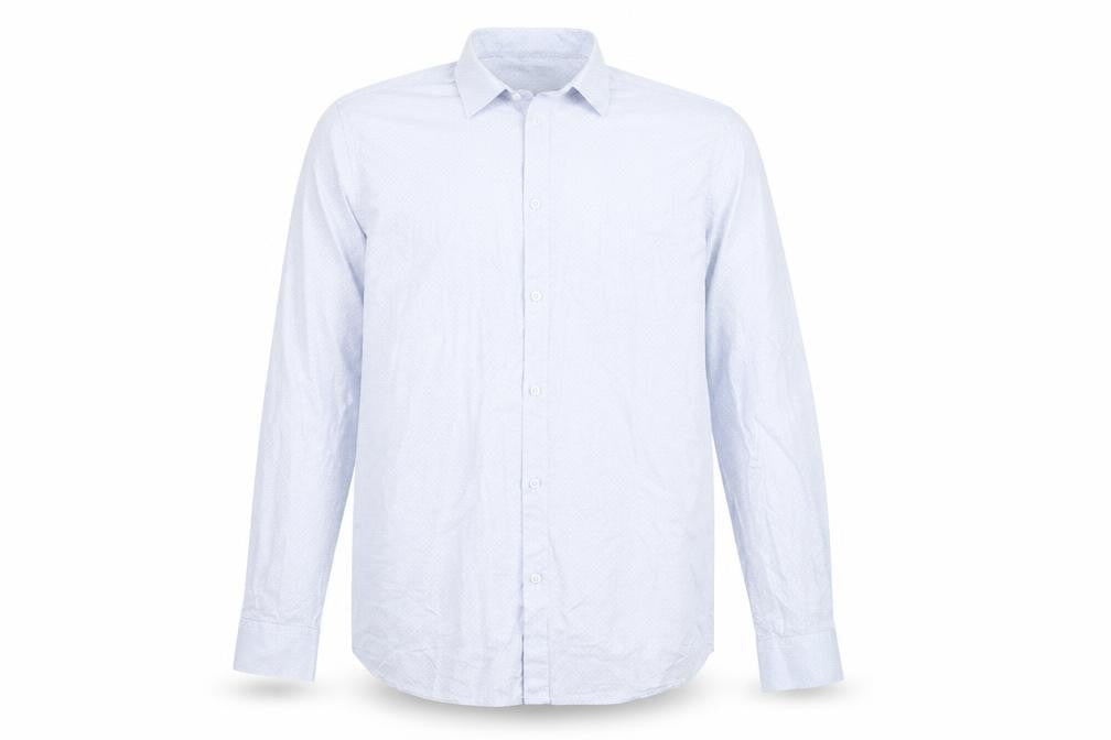 Top Secret Men's Blue Cotton Long Sleeve Dress Shirt XL 44/45