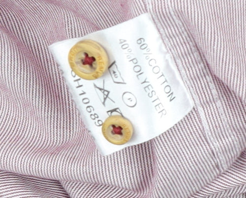 Remus Uomo Pink Short Sleeve Tapered Cotton Blend Men's Formal Shirt XL