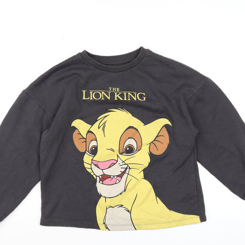 Pull&Bear Women’s Black The Lion King Sweatshirt Size S Cotton Disney Graphic