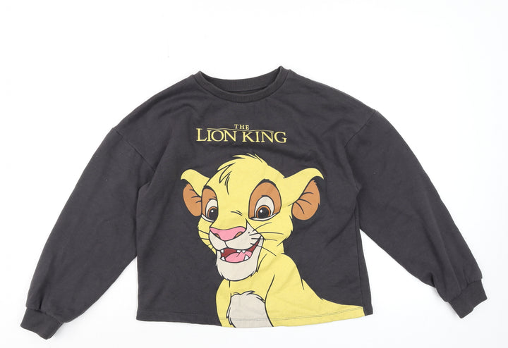 Pull&Bear Women’s Black The Lion King Sweatshirt Size S Cotton Disney Graphic