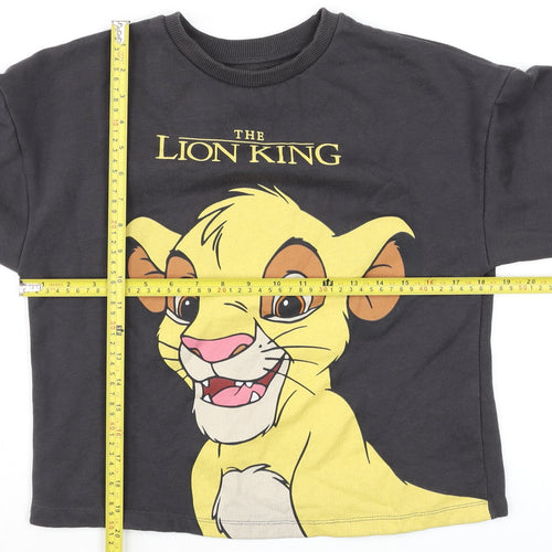 Pull&Bear Women’s Black The Lion King Sweatshirt Size S Cotton Disney Graphic