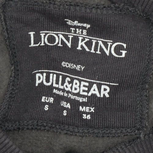 Pull&Bear Women’s Black The Lion King Sweatshirt Size S Cotton Disney Graphic